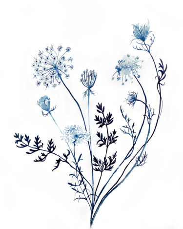 Queen Anne's Lace No. 14 "Queen Anne's Lace N…" başlıklı Tablo Elizabeth Becker tarafından, Orijinal sanat, Suluboya