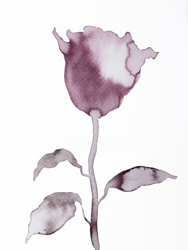 Rose No. 9 绘画 标题为“Rose No. 9” 由Elizabeth Becker, 原创艺术品, 墨