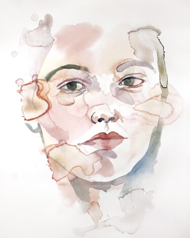 Sincere 绘画 标题为“Sincere” 由Elizabeth Becker, 原创艺术品, 水彩