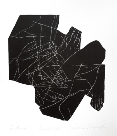 Printmaking titled "Partkraw 1" by Luiza Kasprzyk, Original Artwork, Linocuts