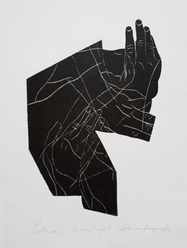Printmaking titled "Partkraw 2" by Luiza Kasprzyk, Original Artwork, Linocuts