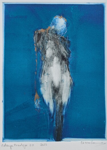 Prenten & gravures getiteld "Méta" door Corinne Cesca, Origineel Kunstwerk, Monotype