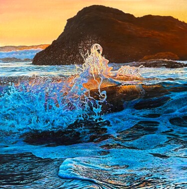 EXPLOSION OF FEELINGS Peinture intitulée "EXPLOSION OF FEELIN…" par Daria Dudochnykova, Œuvre d'art originale, Huile