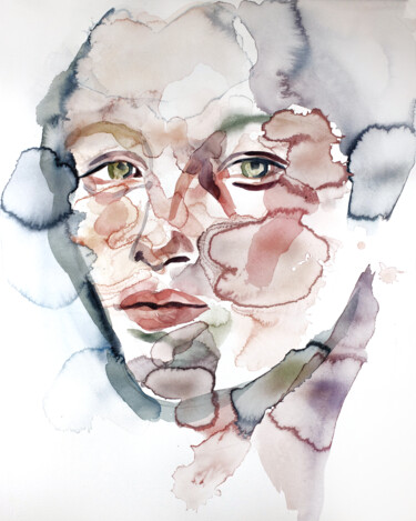 Stranger No. 4 绘画 标题为“Stranger No. 4” 由Elizabeth Becker, 原创艺术品, 水彩