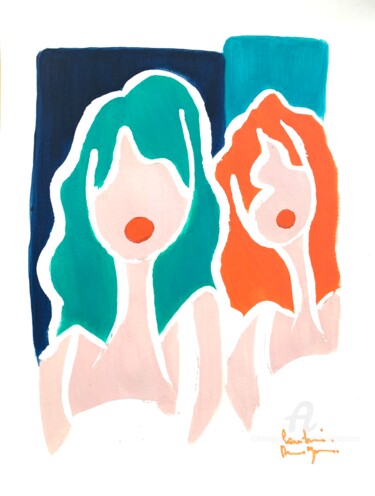 제목이 "St-Jean Cap Ferrat"인 미술작품 Caroline Montigneaux로, 원작, 아크릴