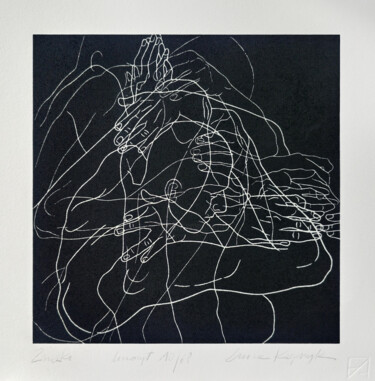 印花与版画 标题为“Znaki” 由Luiza Kasprzyk, 原创艺术品, Linocuts