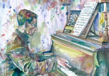 MAURICE RAVEL Pittura intitolato "MAURICE RAVEL" da Lautir, Opera d'arte originale, Acquarello