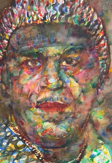 绘画 标题为“SUN RA” 由Lautir, 原创艺术品, 水彩