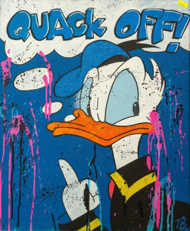 Quack Off 「Quack Off」というタイトルの絵画 Tbによって, オリジナルのアートワーク, アクリル