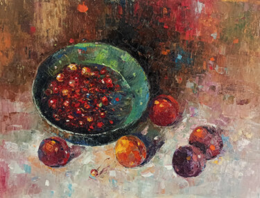 Peinture intitulée "Still life with che…" par Narek, Œuvre d'art originale, Huile Monté sur Châssis en bois