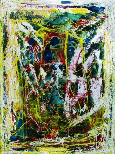 Peinture intitulée "NOITARUGIF 7" par Ethel Muniz, Œuvre d'art originale