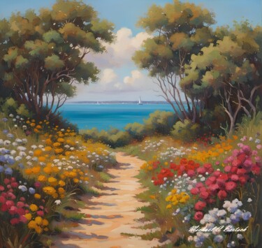 Digital Arts titled ""Road to the beach"" by Michael C Bertsch, Original Artwork, 2D Digital Work