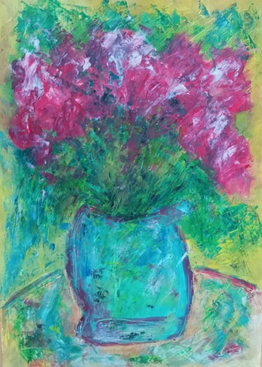 Les fleurs d'été dans un vase Σχέδιο με τίτλο "Les fleurs d'été da…" από Natalya Mougenot, Αυθεντικά έργα τέχνης, Λάδι