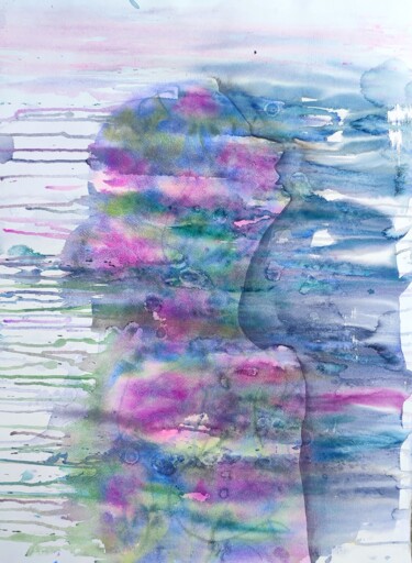 Peinture intitulée "Perception" par Nadiia Dubei, Œuvre d'art originale, Aquarelle