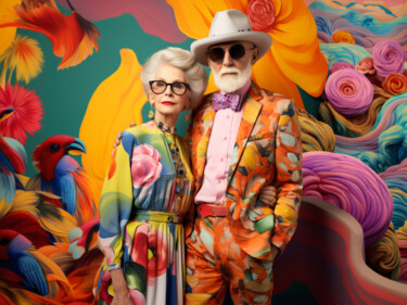 Arts numériques intitulée "Old Love 3" par Jean Luc Michon, Œuvre d'art originale, Image générée par l'IA