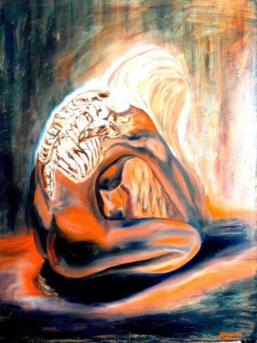 Painting titled "«Сотворение Евы»" by Oxana Sergeeva, Original Artwork, Oil