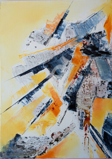 Painting titled "Epic" by Françoise Dugourd-Caput, Original Artwork, Acrylic Mounted on Wood Stretcher frame
