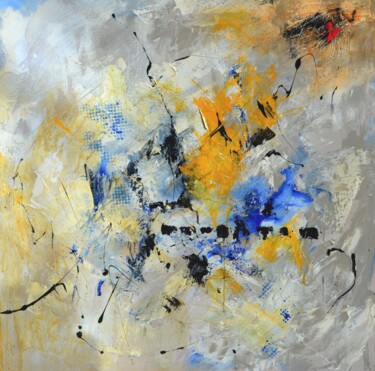 Painting titled "Echolocation" by Pol Ledent, Original Artwork, Oil Mounted on Wood Stretcher frame