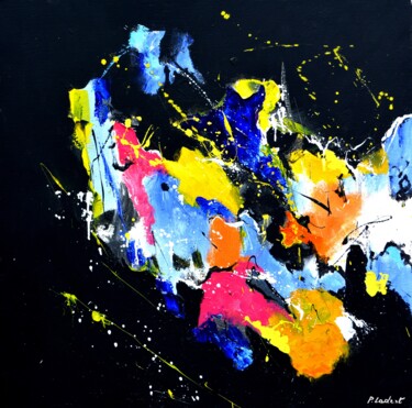 Malerei mit dem Titel "Colourful galaxy" von Pol Ledent, Original-Kunstwerk, Öl Auf Keilrahmen aus Holz montiert