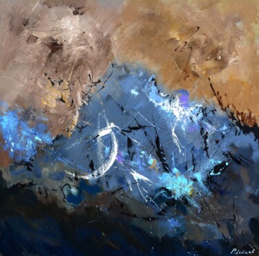 Painting titled "moonlight" by Pol Ledent, Original Artwork, Oil Mounted on Wood Stretcher frame