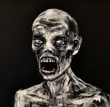 Painting titled "skin" by Vaxo Lang, Original Artwork, Acrylic