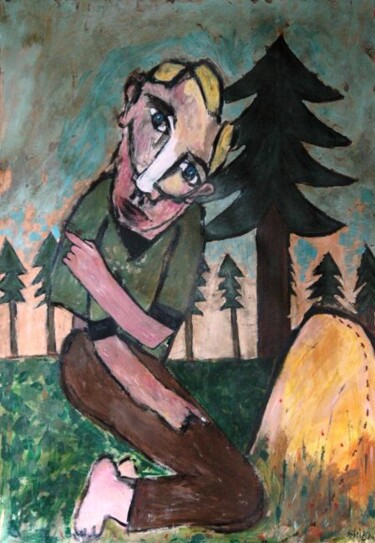 Peinture intitulée "LES FOURMIS" par Pascal Briba, Œuvre d'art originale, Acrylique