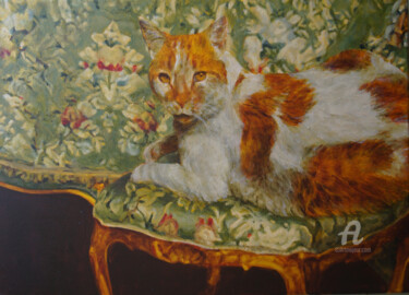 Painting titled "Cuchicha 1" by Paula Solís Burgos, Original Artwork, Oil