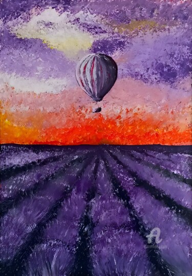 Painting "Lavender Dreamscape" acrylic