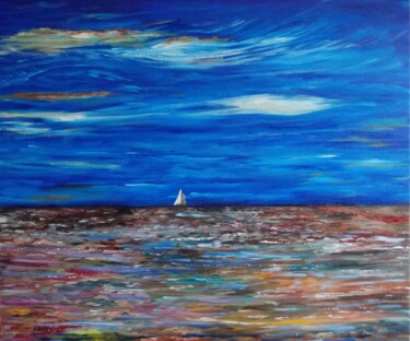 Malerei mit dem Titel "Fairy clouds over t…" von Harry, Original-Kunstwerk, Öl