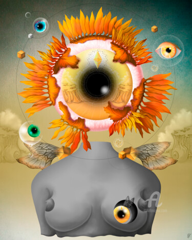 数字艺术 标题为“SUN” 由Edgar Soteras, 原创艺术品, 数字油画