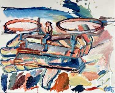 Painting titled "2 mesures" by Jérémie Gillis, Original Artwork, Oil