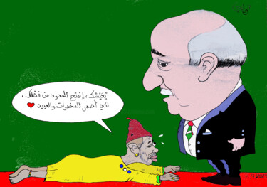 图画 标题为“Diplomatie de la me…” 由Abdellatif Zeraïdi, 原创艺术品, 墨