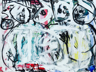 Brothers In Arms (II) / Five Best Friends Schilderij getiteld "Brothers In Arms (I…" door Susanne Caecilie Walther, Origineel Kunstwerk, Acryl