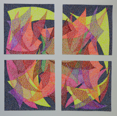 Peinture intitulée "regates" par Andre Rollet, Œuvre d'art originale, Acrylique