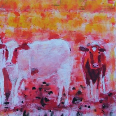 绘画 标题为“young red and white…” 由Nico Van Oosten, 原创艺术品, 丙烯