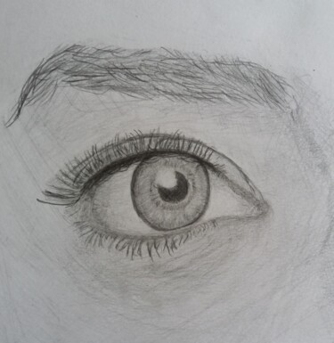 Tekening getiteld "Sehnsucht Frau" door Antonio Visciano, Origineel Kunstwerk, Potlood
