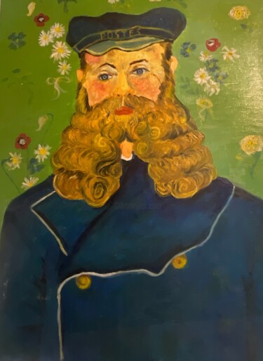 绘画 标题为“Van Gogh le Facteur” 由Nicole Bachelard, 原创艺术品, 油 安装在木质担架架上