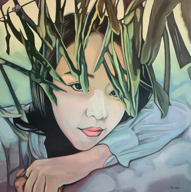 绘画 标题为“Who series -4” 由Changhai Li, 原创艺术品, 油 安装在木质担架架上
