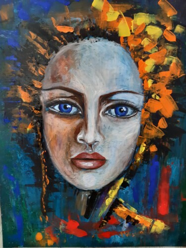Schilderij getiteld "Sunshine" door Jasna Milosavac, Origineel Kunstwerk, Acryl