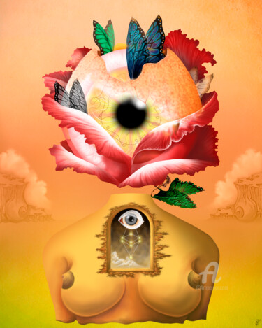 数字艺术 标题为“BUTTERFLY NEST” 由Edgar Soteras, 原创艺术品, 数字油画