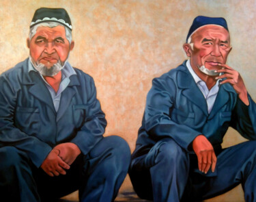 绘画 标题为“The two wise men” 由Takuart, 原创艺术品, 油