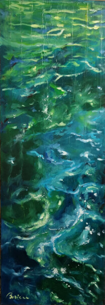 Painting titled "Reflets" by Patrick Briere, Original Artwork, Oil