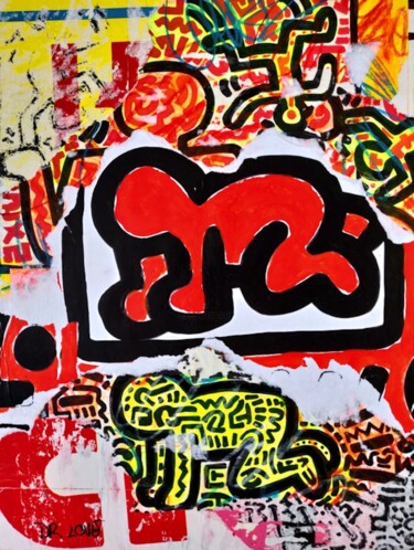 绘画 标题为“red boy (tributo a…” 由Dr. Love, 原创艺术品, 丙烯
