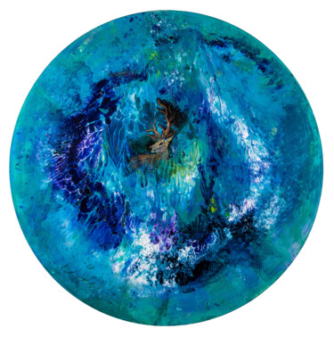 Malerei mit dem Titel "Forêt de l'océan (F…" von Wenyu Zhu, Original-Kunstwerk, Acryl