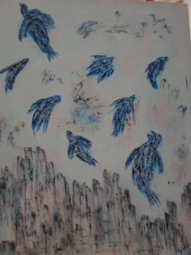 绘画 标题为“les Oiseaux” 由Marie-Françoise Gallone, 原创艺术品, 丙烯