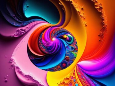 数字艺术 标题为“,,Rainbow abstract"” 由Mary Gov, 原创艺术品, AI生成的图像