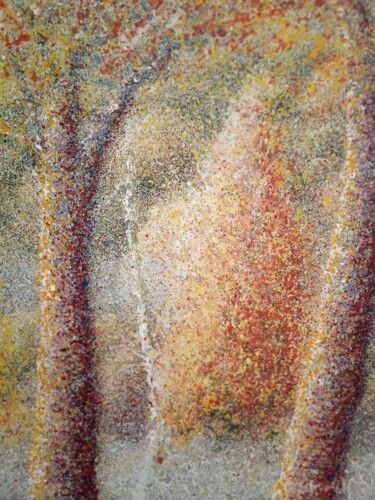 Painting titled "l'automne ou la for…" by Rudolf Otto, Original Artwork, Acrylic Mounted on Wood Stretcher frame