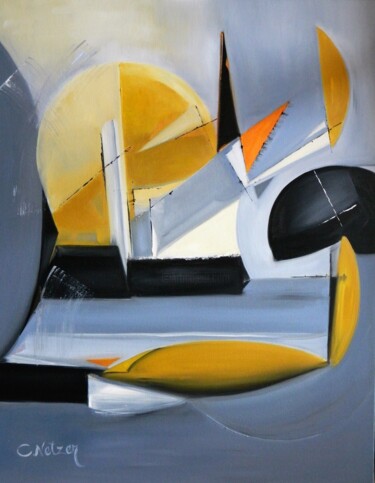 Painting titled "Fly away and Be" by Clari Netzer, Original Artwork, Oil Mounted on Wood Stretcher frame