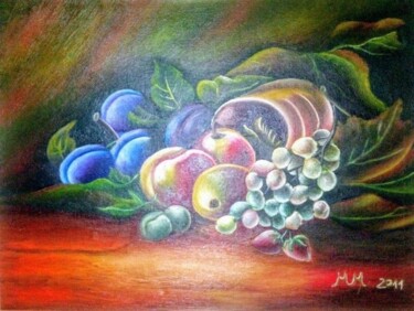 绘画 标题为“Spill Fruit” 由Marija Mitrovic, 原创艺术品, 油