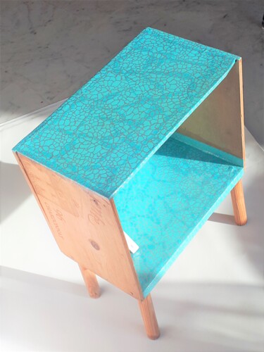 Collages intitulée "Table de chevet tur…" par Creasoize, Œuvre d'art originale, Collages